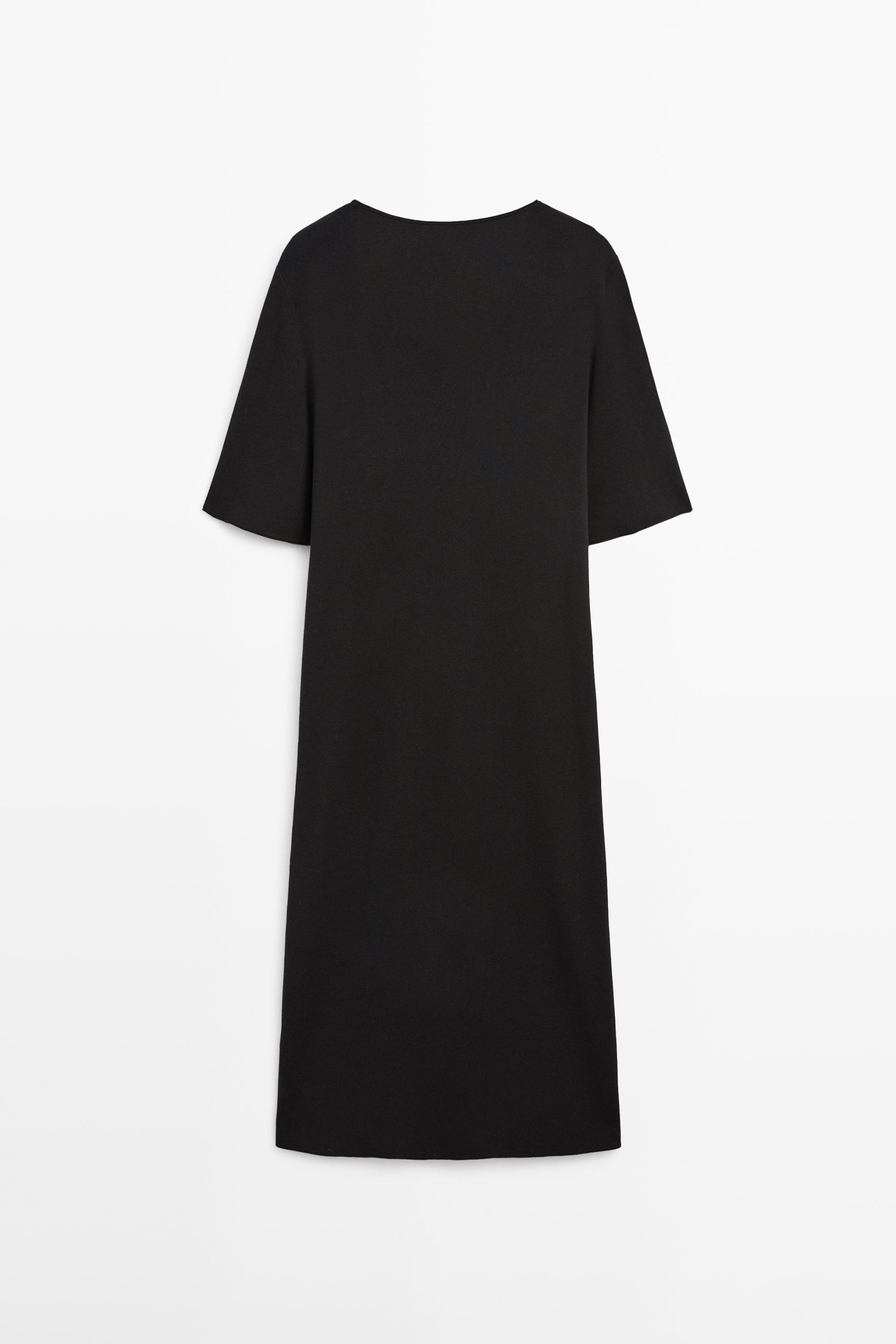 Robe midi détail manches
